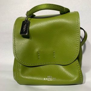 Coach Pebble Leather Derby Mini Shoulder Backpack